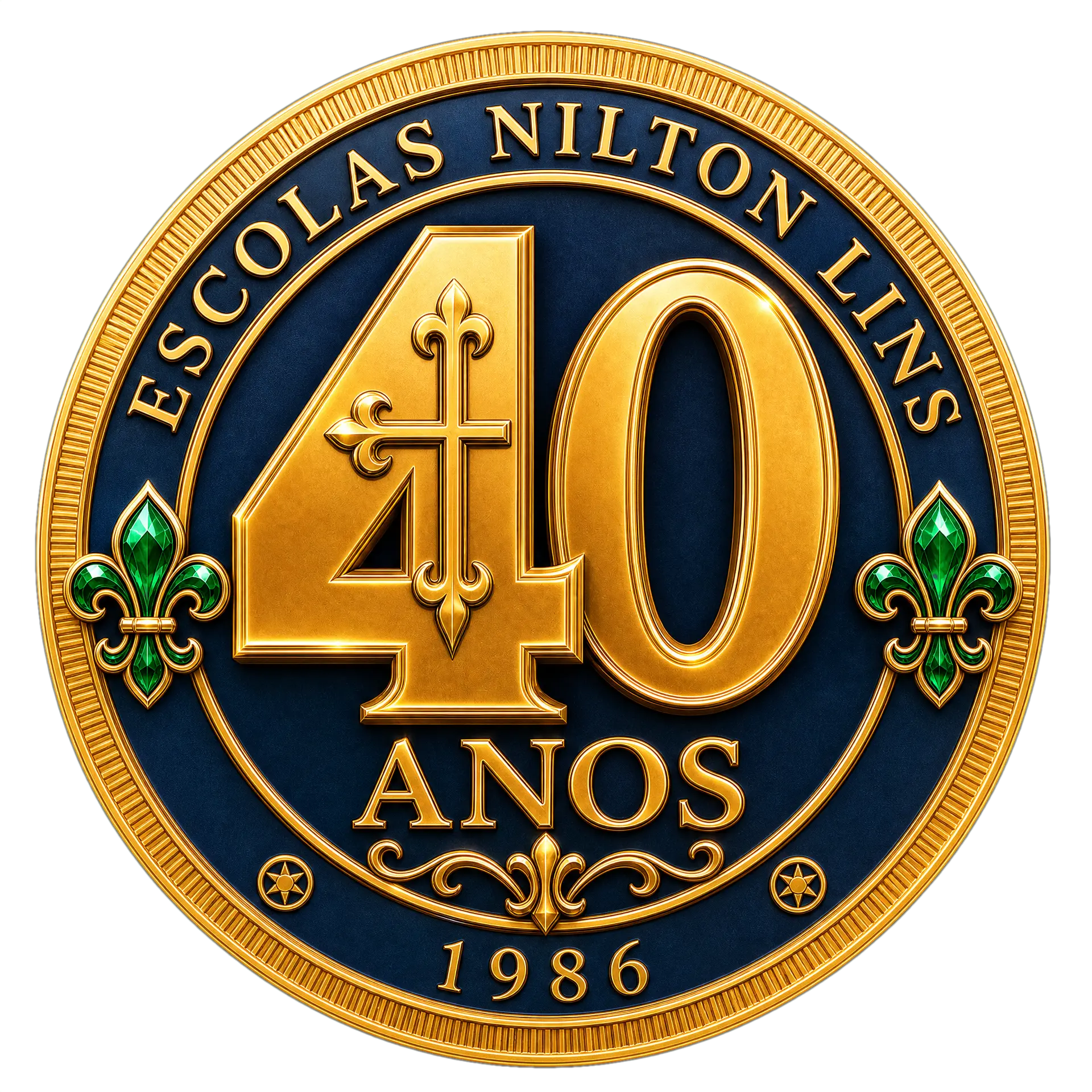 Selo comemorativo 40 anos Escolas Nilton Lins, 1986